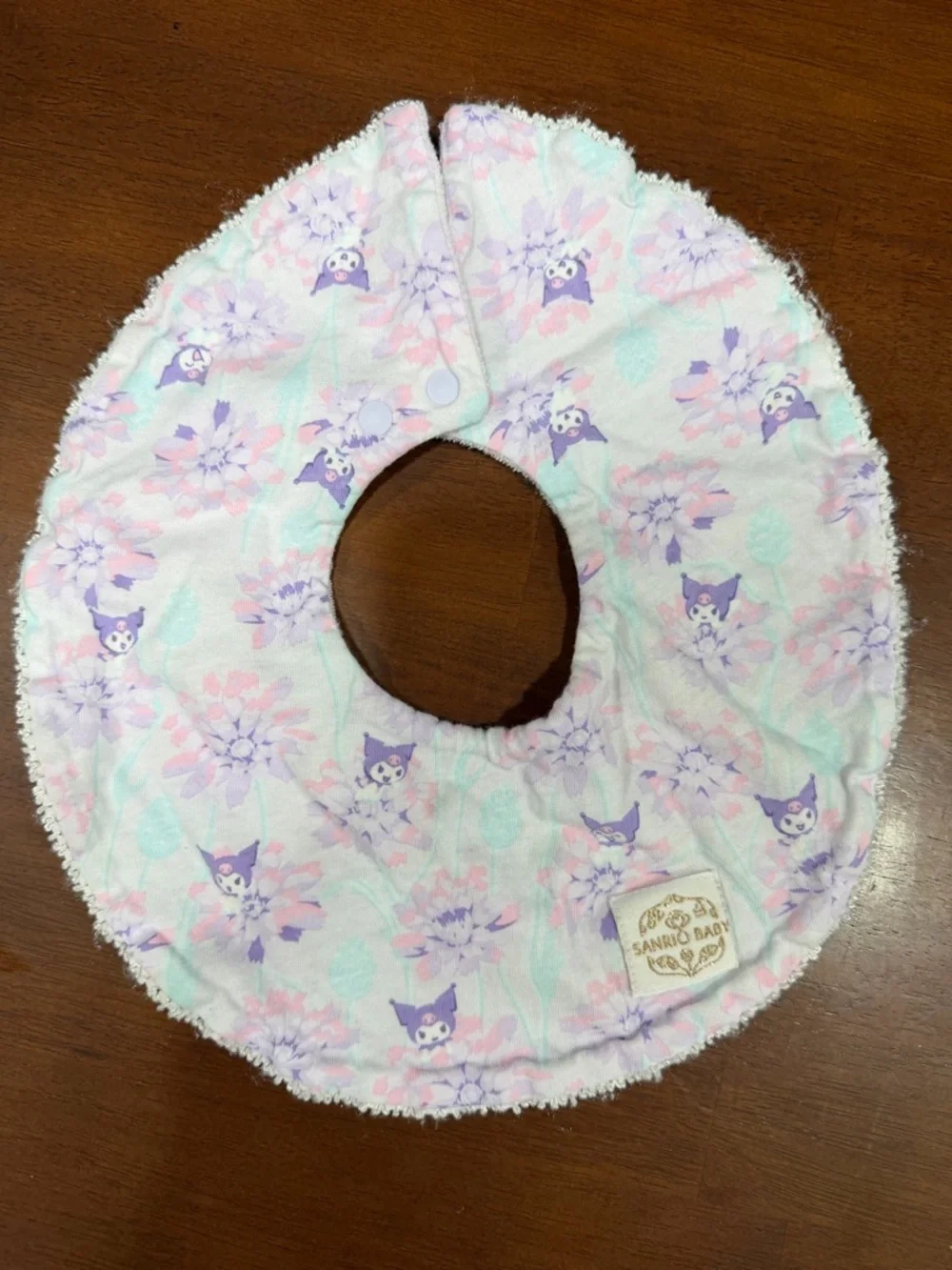 Sanrio Pastel Pink Floral & Lavender Character Baby Bibs - 2 Pack